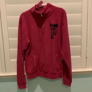 Pink colored PINK quarter zip up